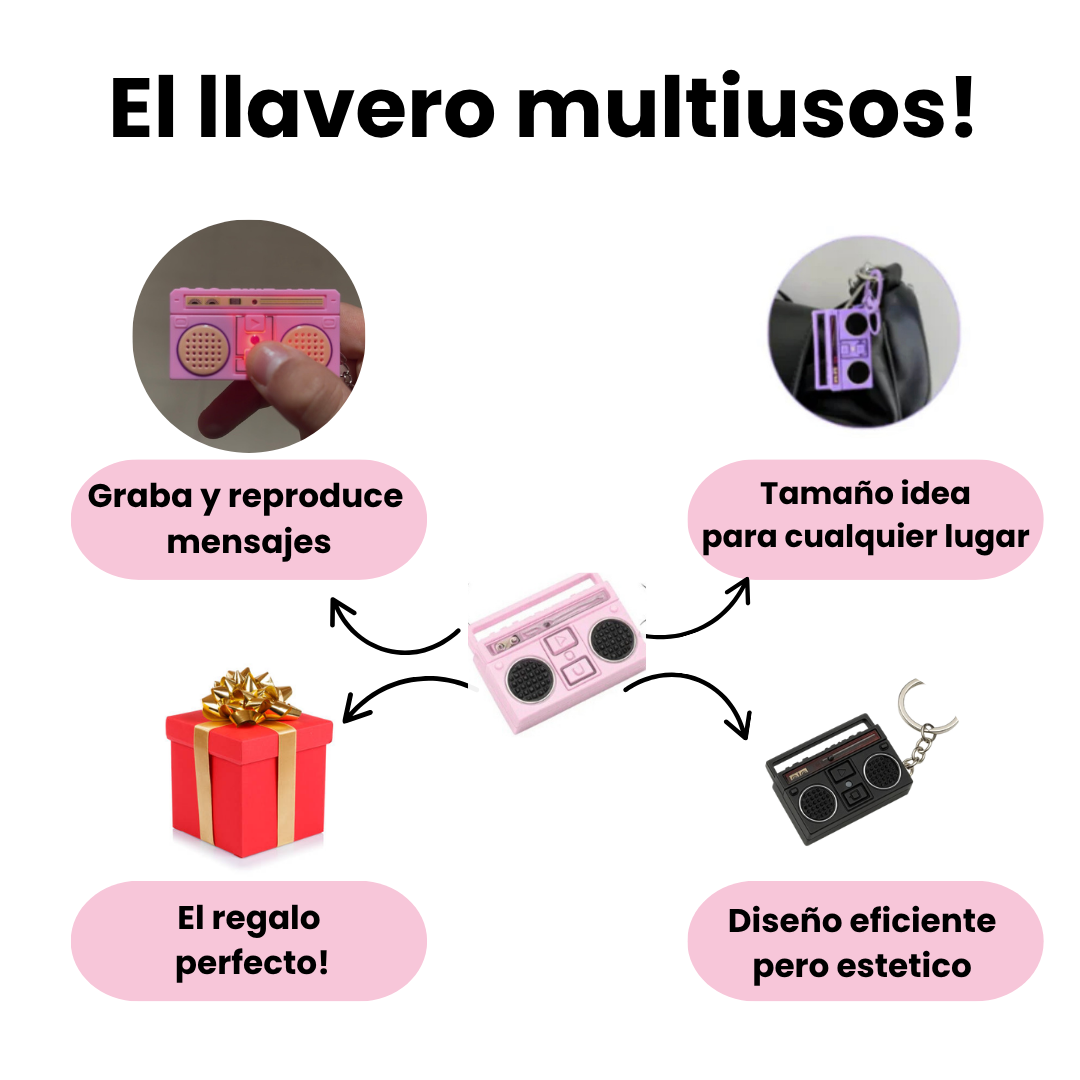 Mini Grabadora de Radio Retro